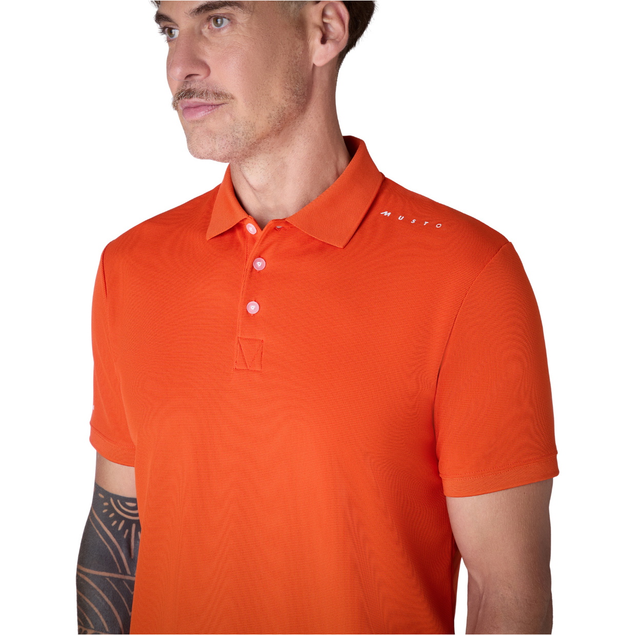 2026 Musto Männer Evo Crew Pro Lite Polo 84220 - Pumpkin Orange
